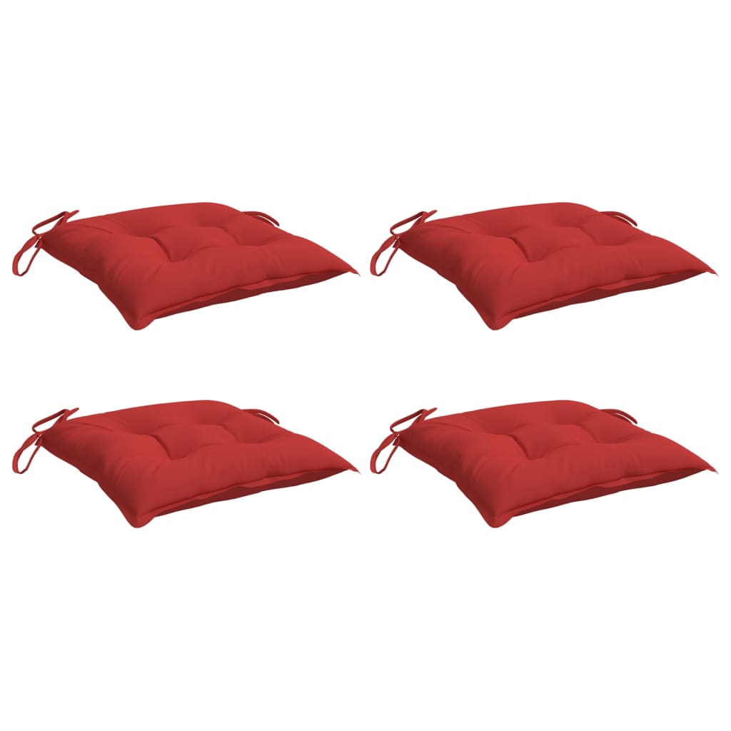 Vidaxx Stuhlkissen 4 Stück 40x40x7 cm Oxford-Stoff rot