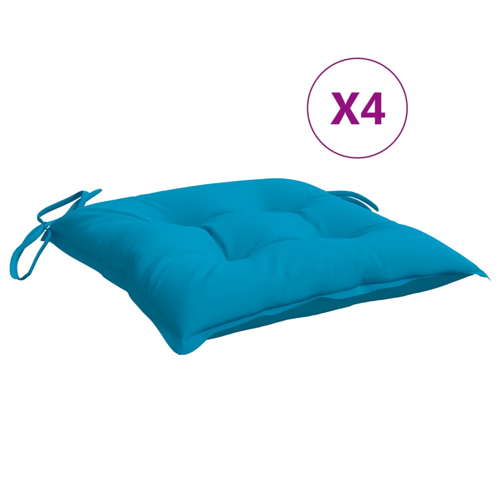 VidaXL Palettenkissen 4 Stück 50x50x7 cm Oxford-Stoff Hellblau