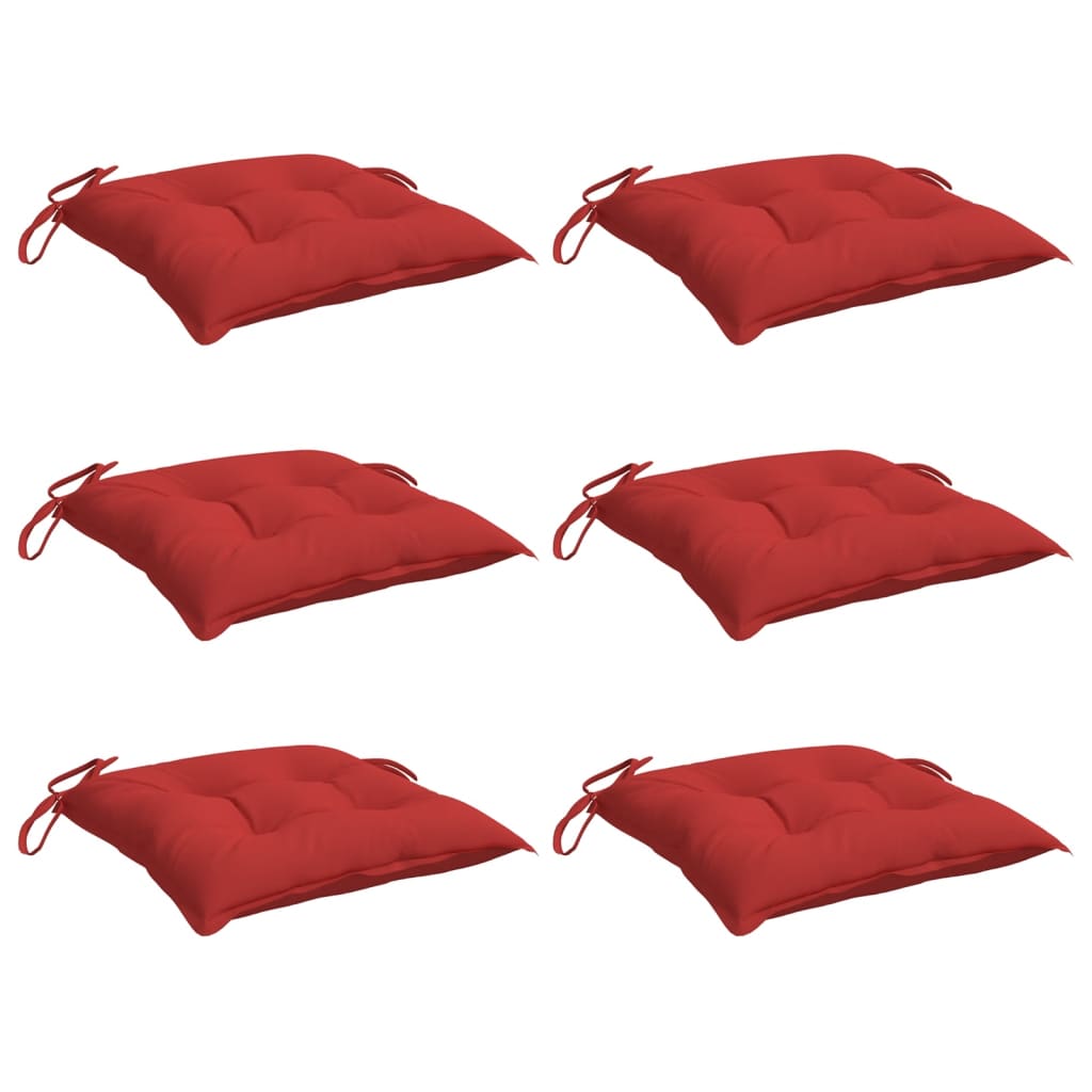 Vidaxx Palettenkissen 6 Stück 50x50x7 cm Oxford-Stoff rot