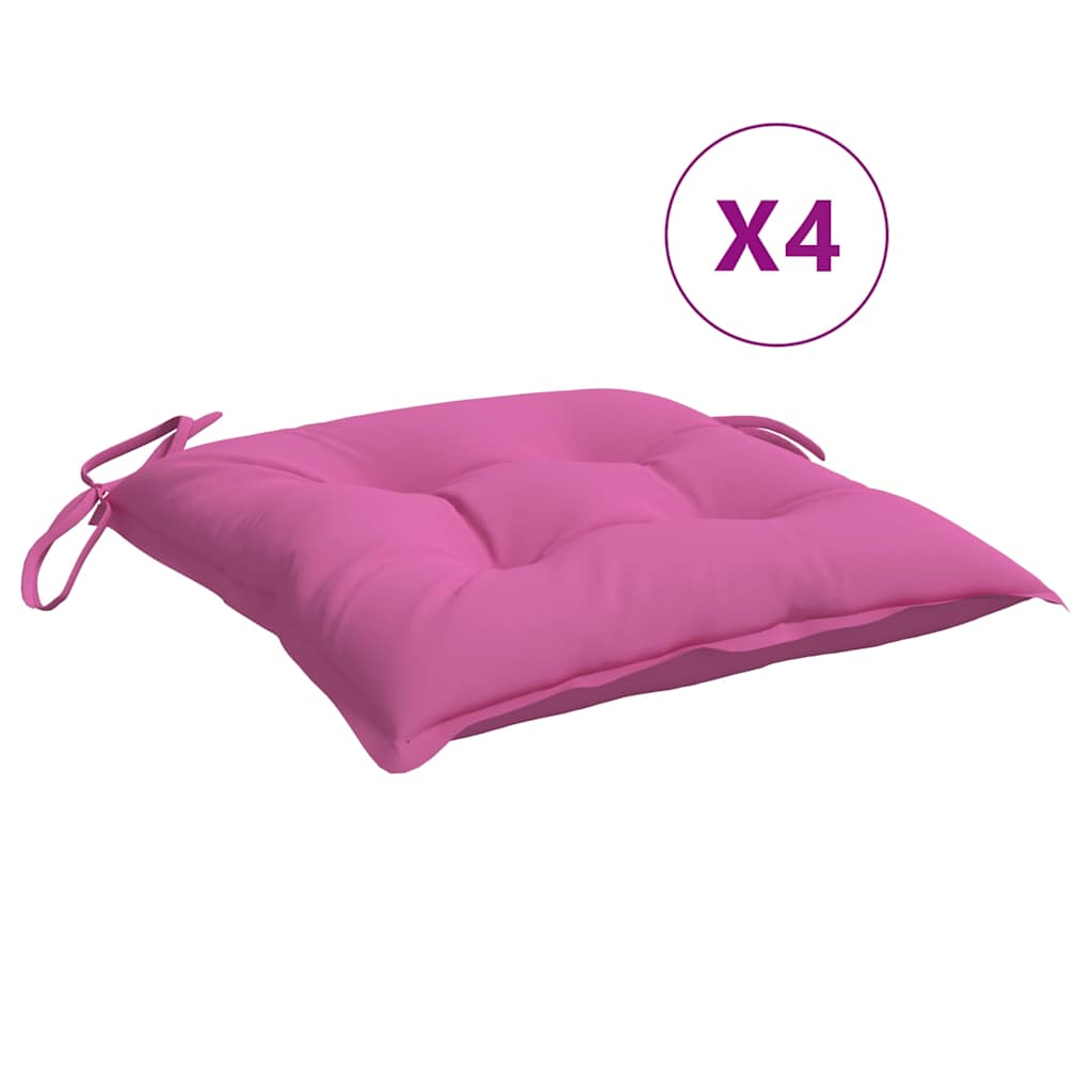 VidaXL Stuhlkissen 4 Stück 50x50x7 cm Oxford-Stoff rosa