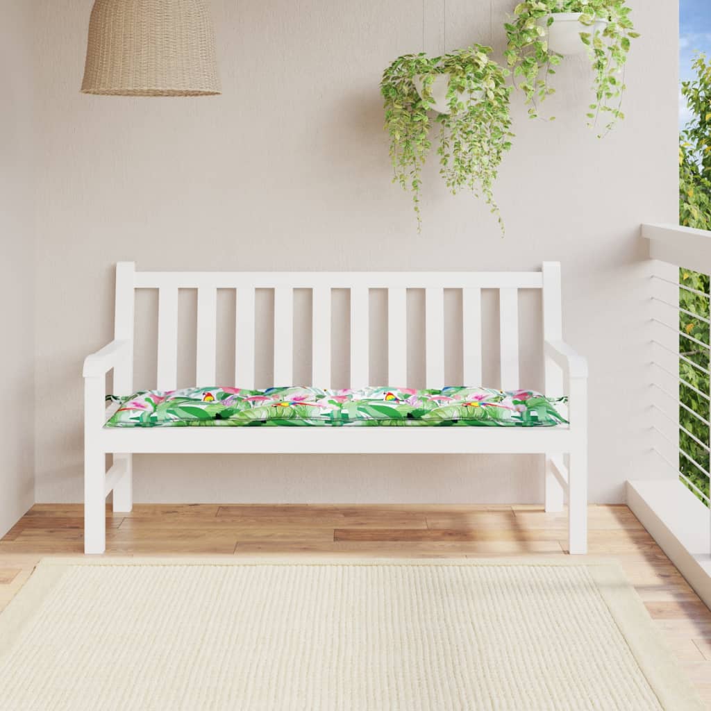 VidaXL Gartenbankauflage 150x50x7 cm Oxford-Stoff mehrfarbig