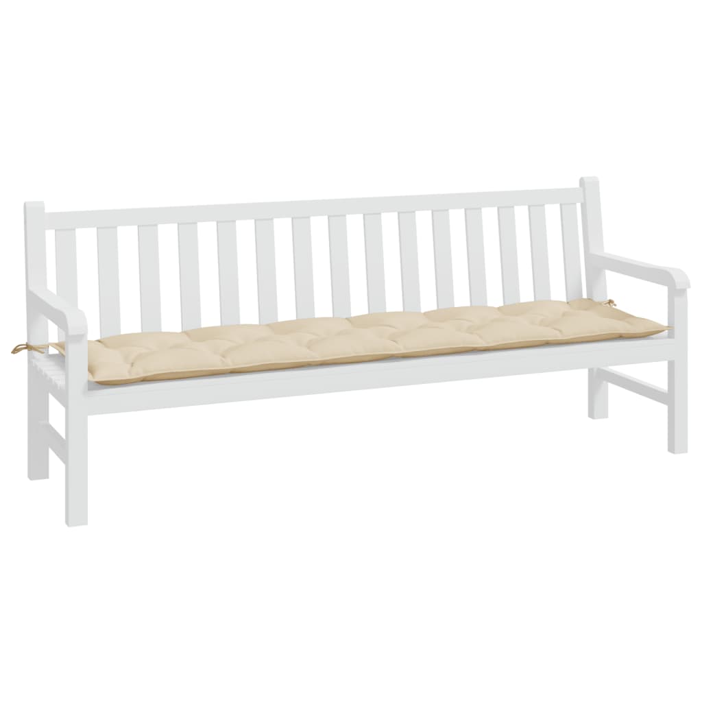 VidaXL Gartenbankauflage 200x50x7 cm Oxford-Stoff beige