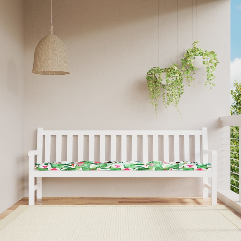 VidaXL Gartenbankauflage 200x50x7 cm Stoff mehrfarbig