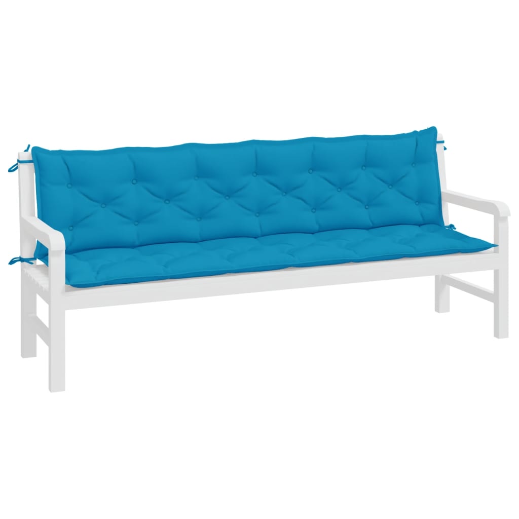 Vidaxx Gartenbankauflagen 2 Stk. 200x50x7 cm Oxford-Stoff Hellblau