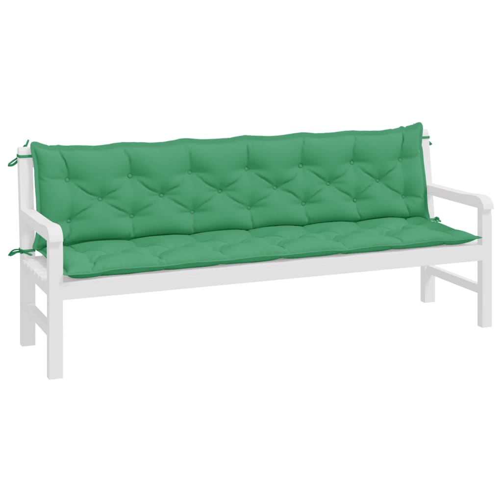 Vidaxx Gartenbankauflagen 2 Stück 200x50x7 cm Oxford-Stoff grün