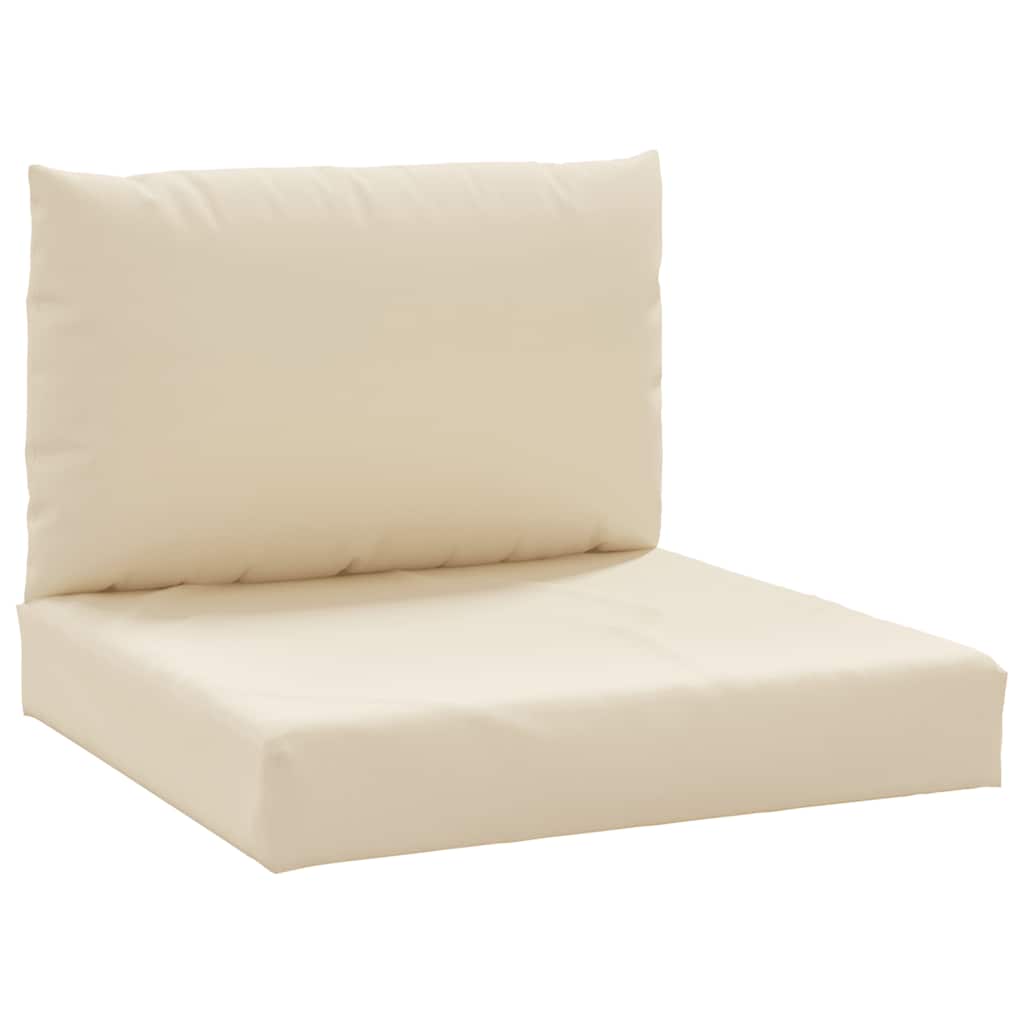 VidaXL Palettenkissen 2 Stück Stoff Beige