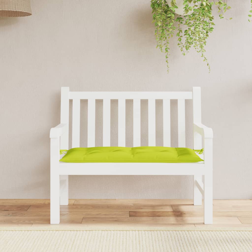 VidaXL Gartenbankauflage 110x50x7 cm Oxford-Stoff hellgrün
