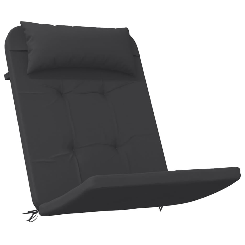 VidaXL Stuhlkissen 2 Stk. Adirondack Oxford-Stoff schwarz