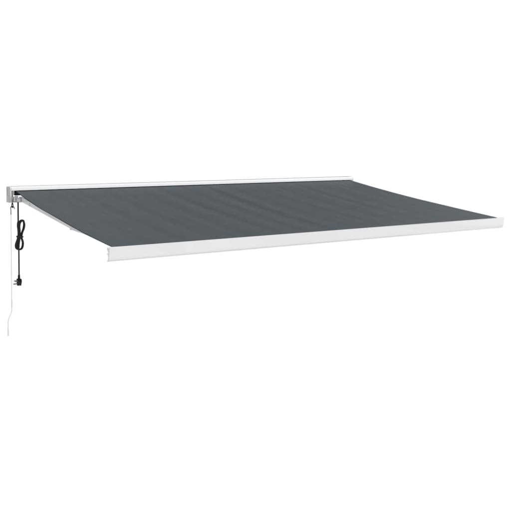 VidaXL Ausziehbare Markise 5x3 m Stoff und Aluminium Anthrazit