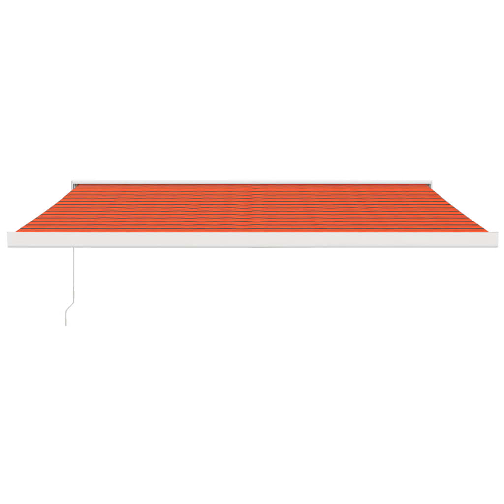 VidaXL Ausziehbare Markise 4,5x3 m Stoff und Aluminium Orange und Braun