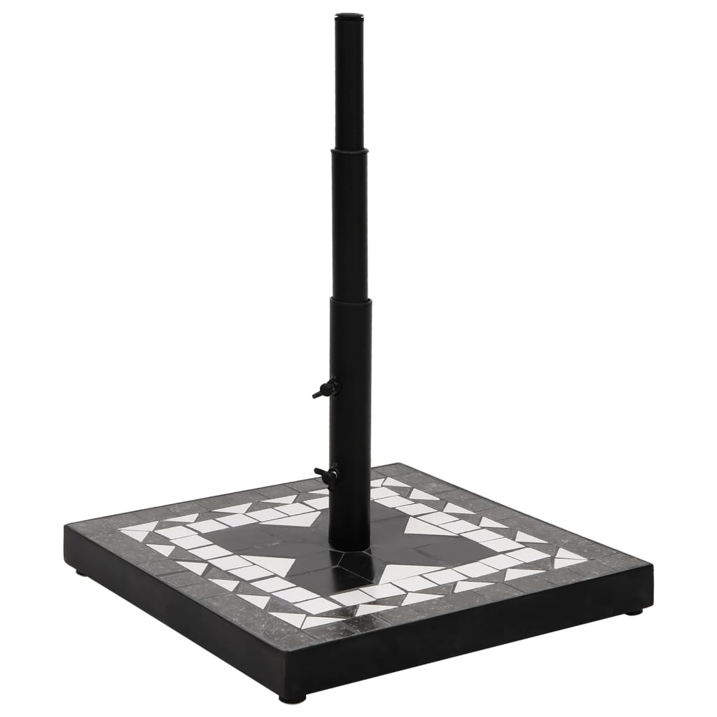 Vidaxx Sonnenschirmständer quadratisch 12 kg schwarz und weiß