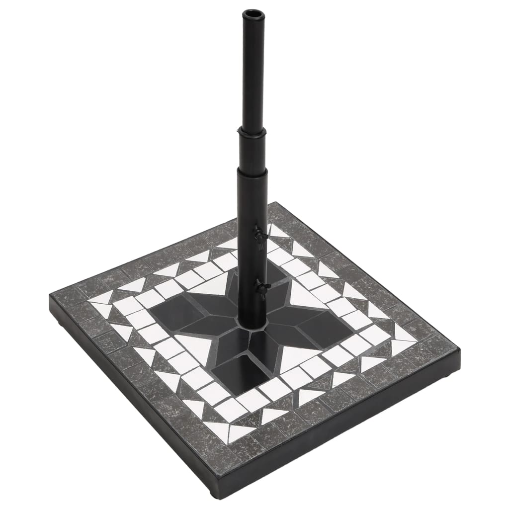 Vidaxx Sonnenschirmständer quadratisch 12 kg schwarz und weiß