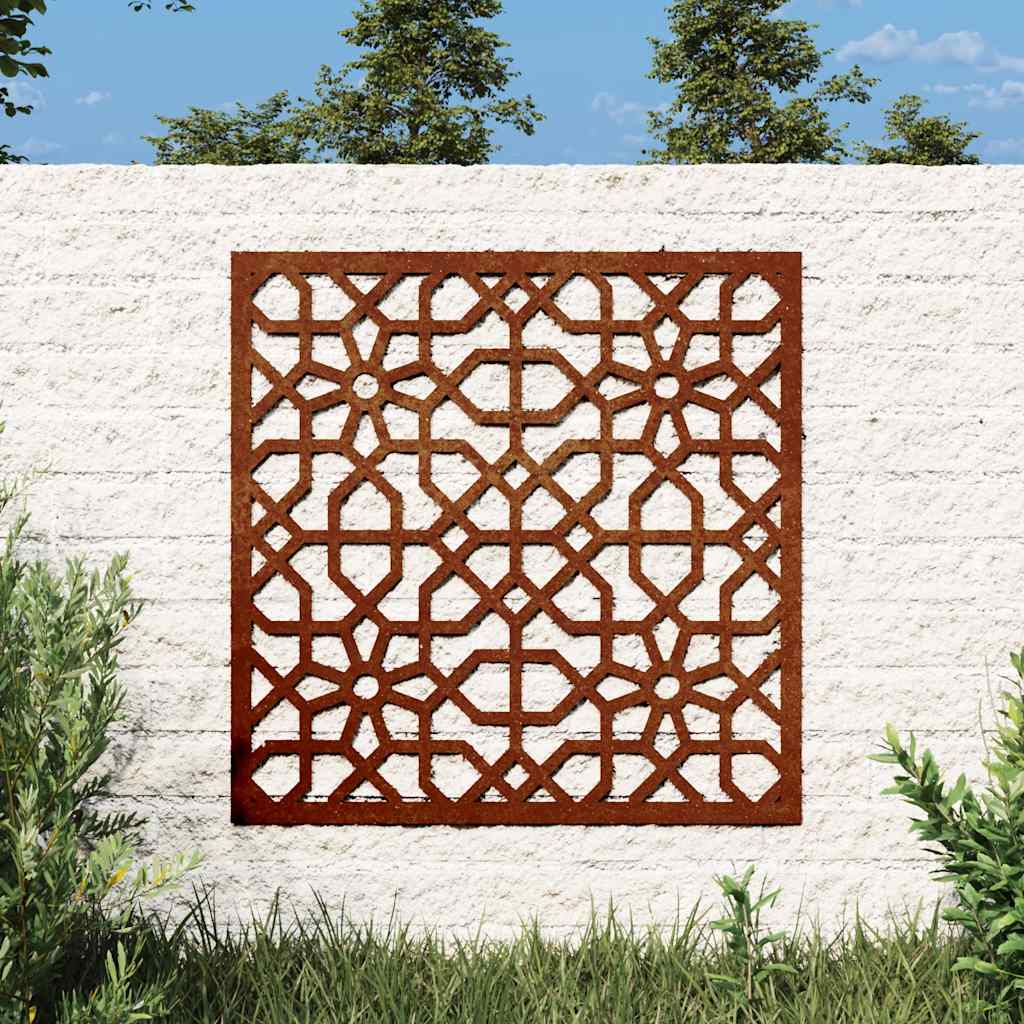 VidaXL Wanddekoration Garten Maurisches Design 55x55 cm Cortenstahl