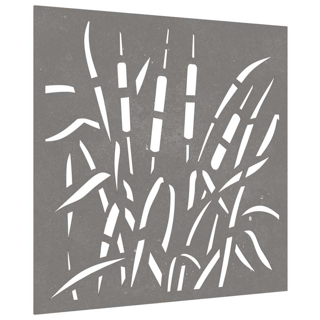 VidaXL Wanddekoration Gartengras Design 55x55 cm Cortenstahl