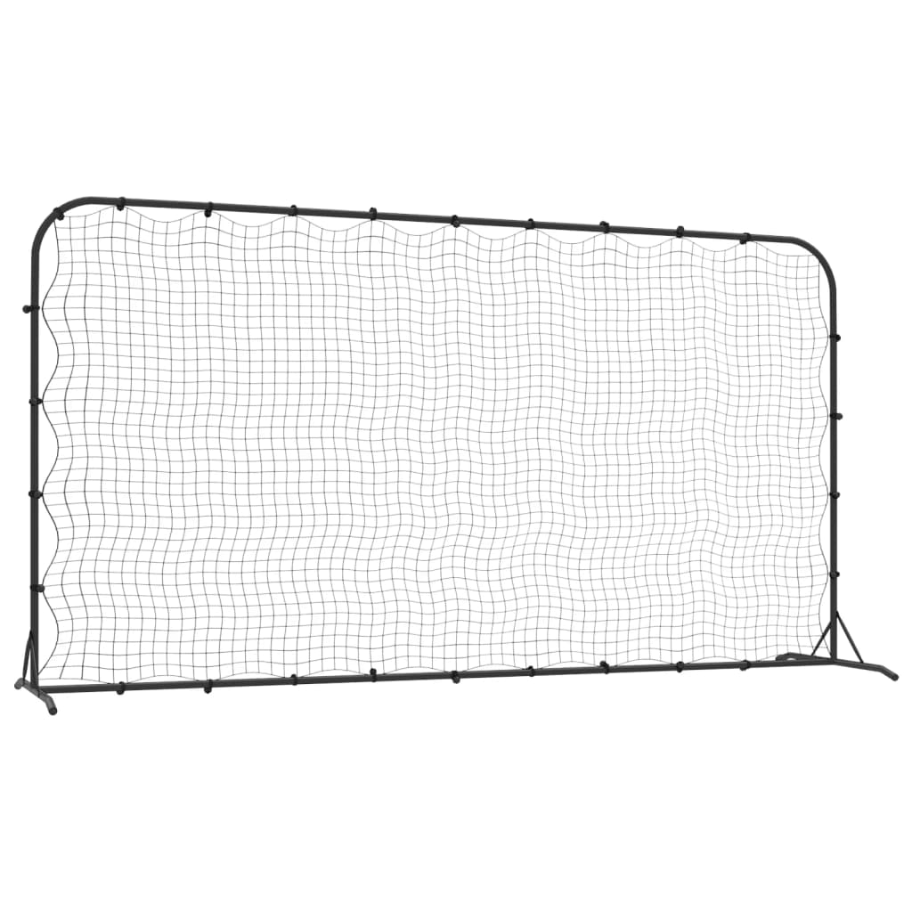 VidaXL Fußball-Rebounder 366x90x183 cm HDPE schwarz