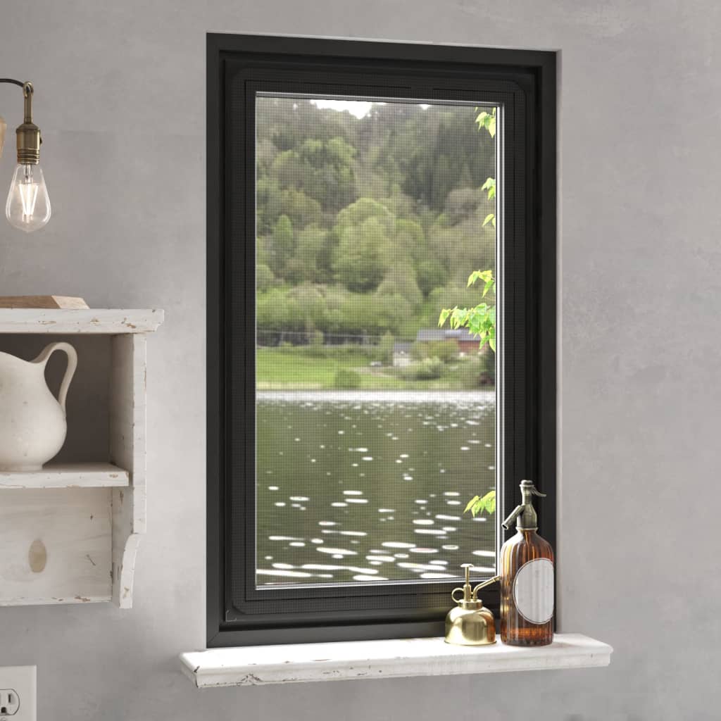 Vidaxx Insektenschutz für Fenster magnetisch 80x140 cm Anthrazit