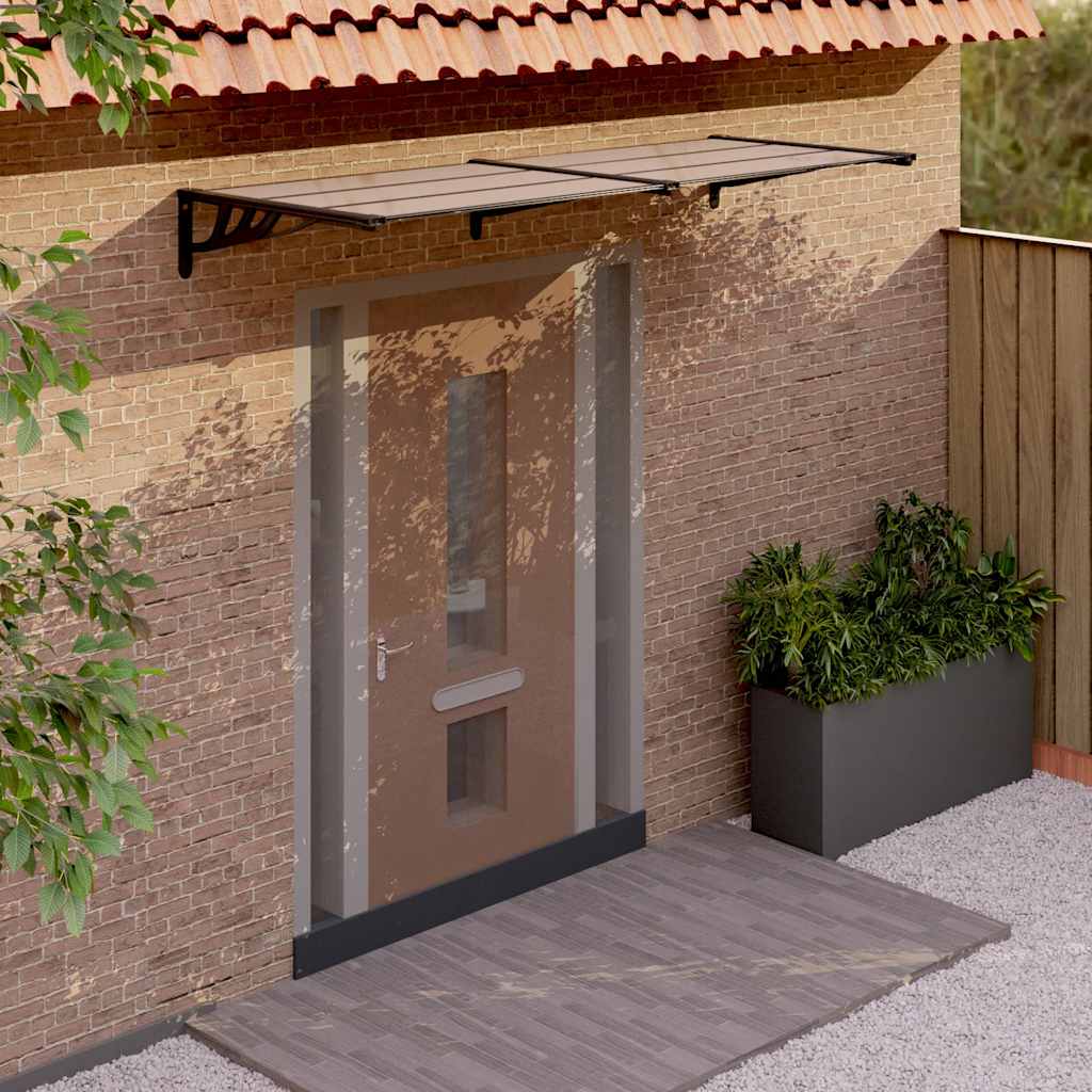 Vidaxx Türvordach 239x90 cm Polycarbonat schwarz