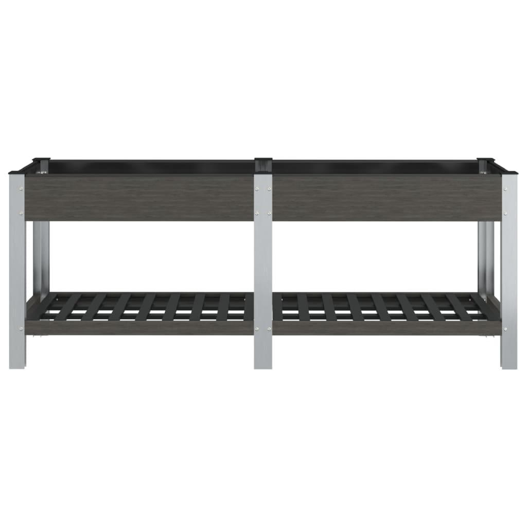 VidaXL Pflanzgefäß erhöht mit Regal 200x50x75 cm hkc grau