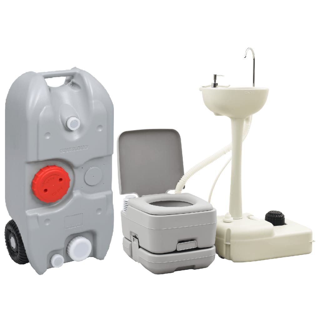 VidaXL Campingtoilette und Waschbecken mit Wassertank