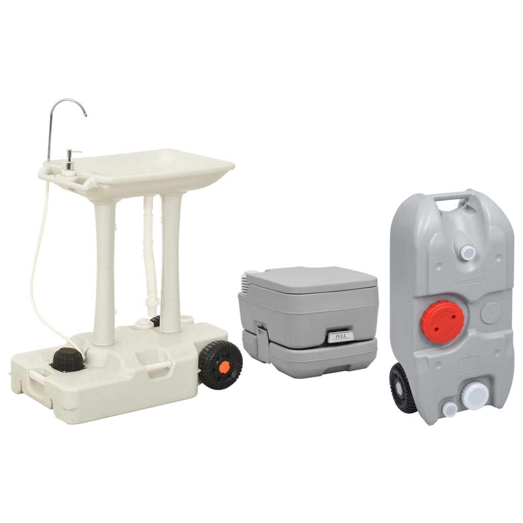 VidaXL Campingtoilette und Waschbecken mit Wassertank