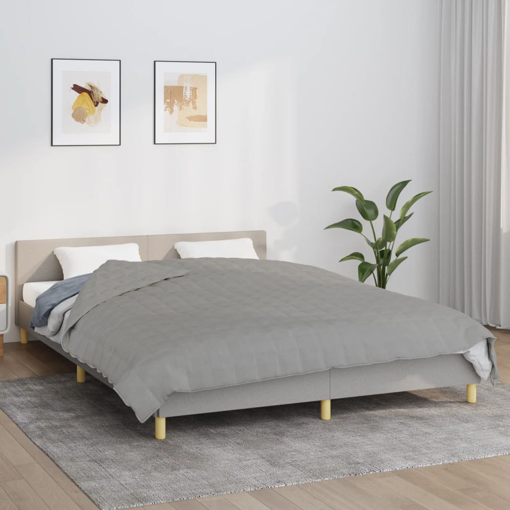 Vidaxx Gewichtsdecke 200x220 cm 9 kg Stoff grau