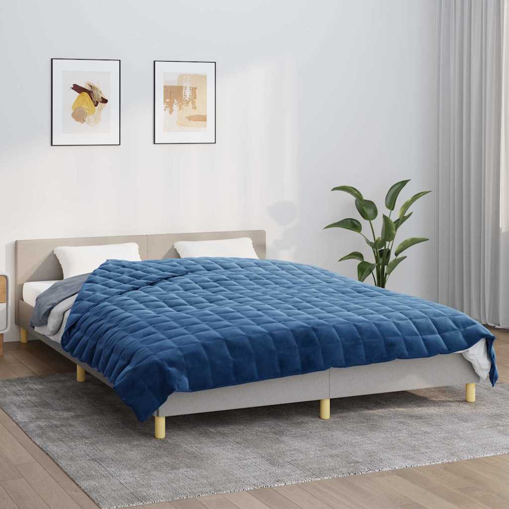 VidaXL Gewichtsdecke 200x230 cm 9 kg Stoff blau