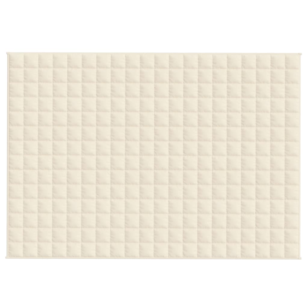 Vidaxx Gewichtsdecke 140x200 cm 6 kg Stoff hellcreme