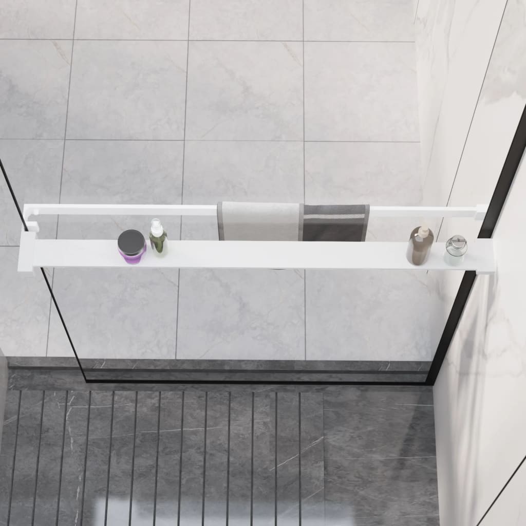 Vidaxl Walkschop für Walk -In -Duschwand 90 cm Aluminium weiß