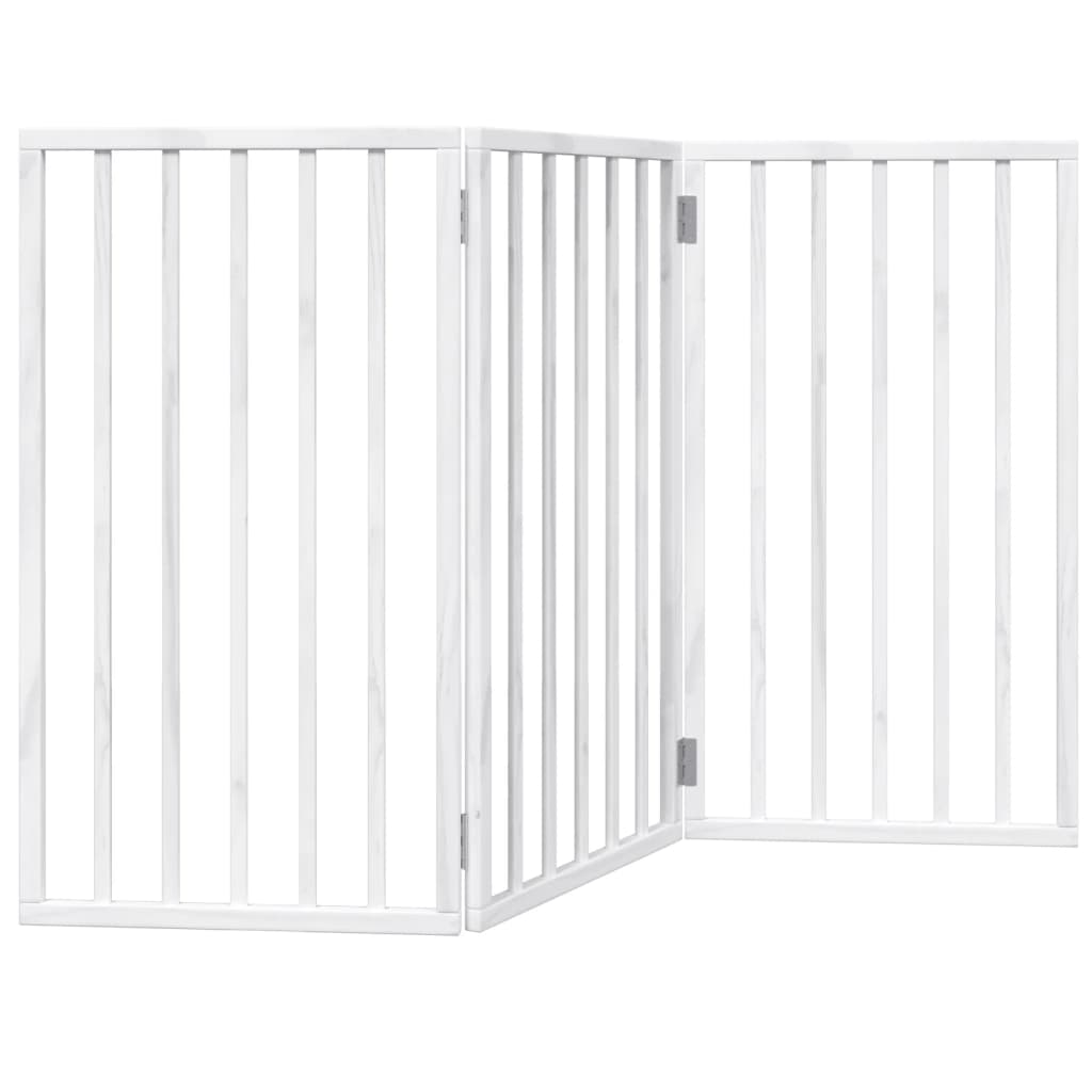 Vidaxx faltbares Hundegitter 3 Paneele weiß 150 cm Pappelholz