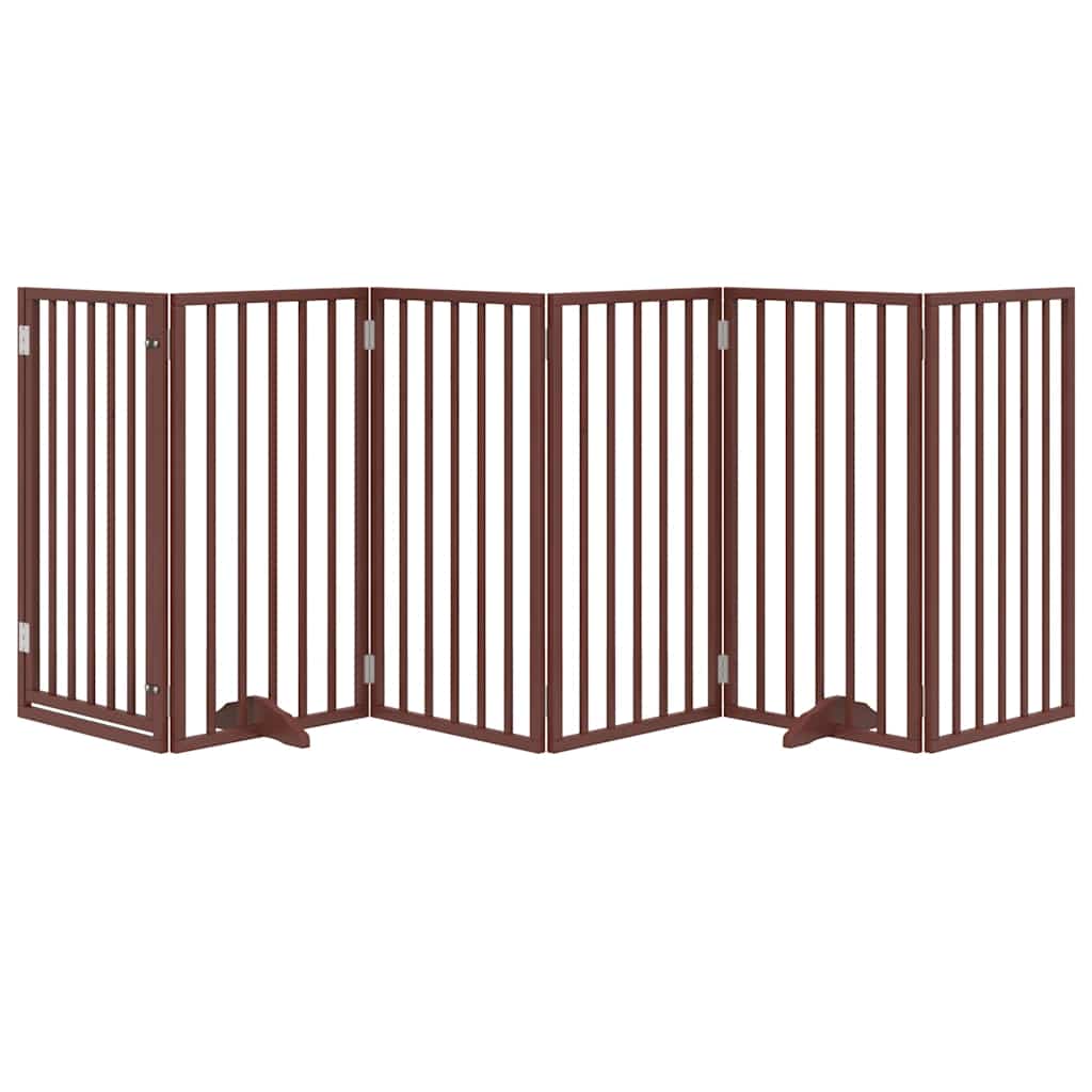Vidaxx faltbares Hundegitter 6 Paneele 300 cm Pappelholz braun