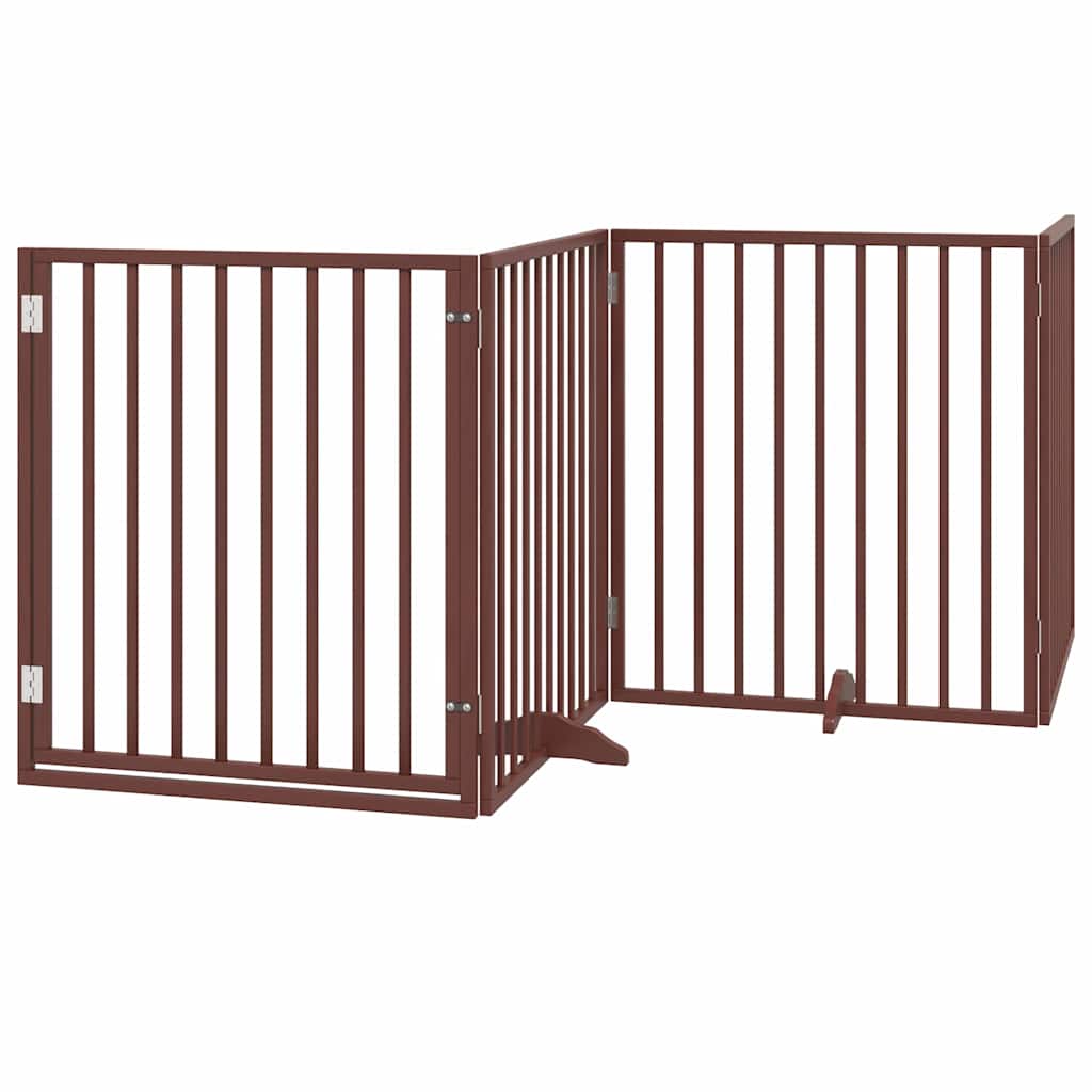 Vidaxx faltbares Hundegitter 4 Paneele 320 cm Pappelholz braun