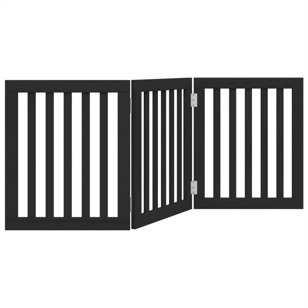 Vidaxx faltbares Hundegitter 3 Paneele 150 cm Pappelholz schwarz