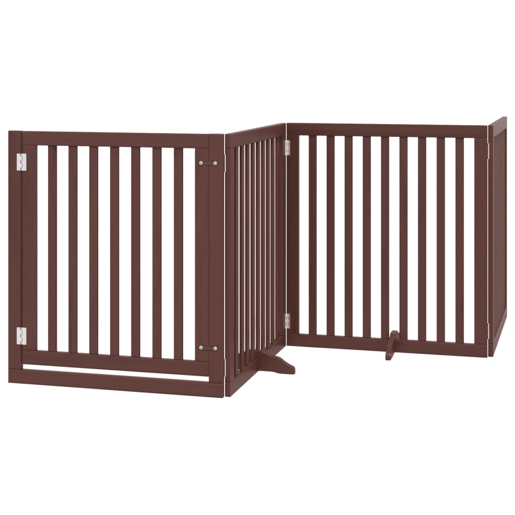 Vidaxx faltbares Hundegitter 4 Paneele 320 cm Pappelholz braun