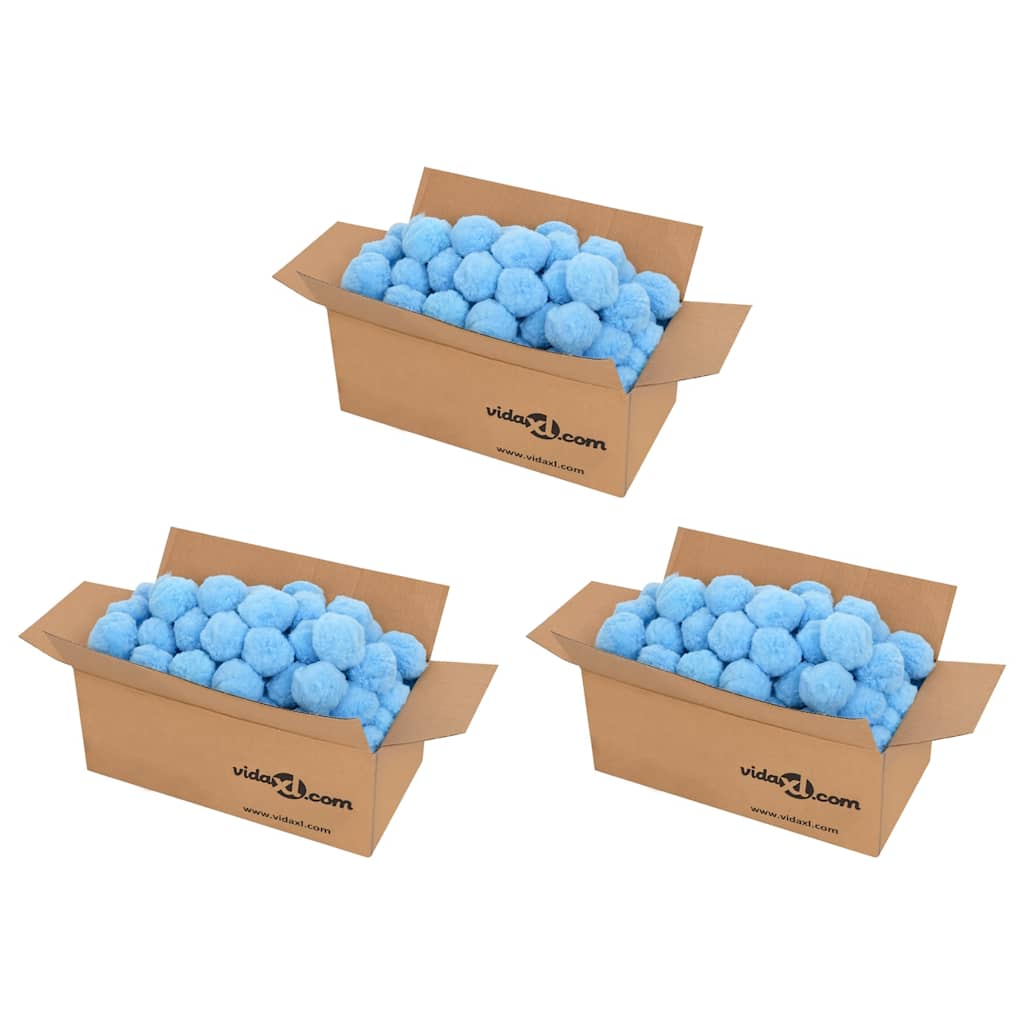 VidaXL Schwimmbadfilterbälle antibakteriell 2100 g Polyethylen blau