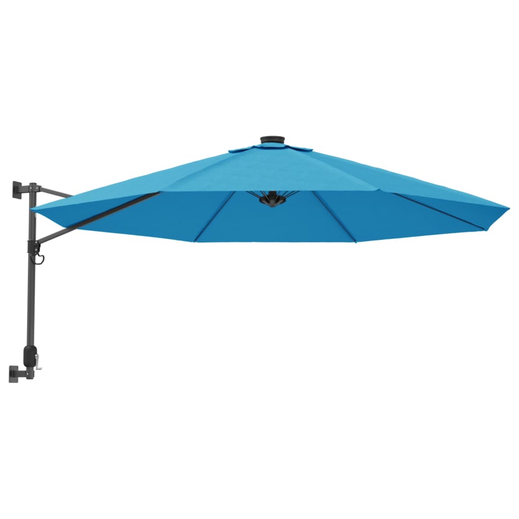 VidaXL Wandschirm mit LEDs 290 cm meerblau