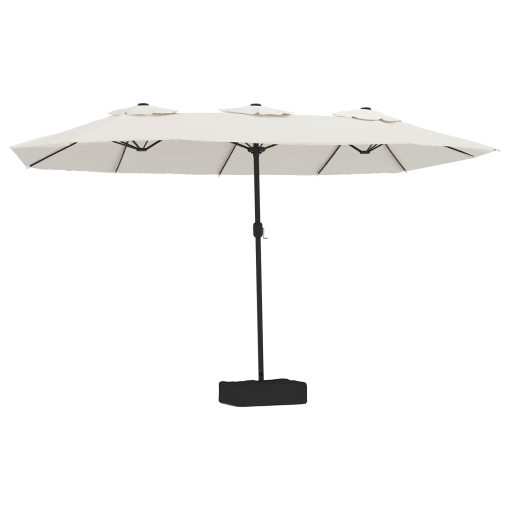 VidaXL Sonnenschirm doppelt 449x245 cm sandweiß