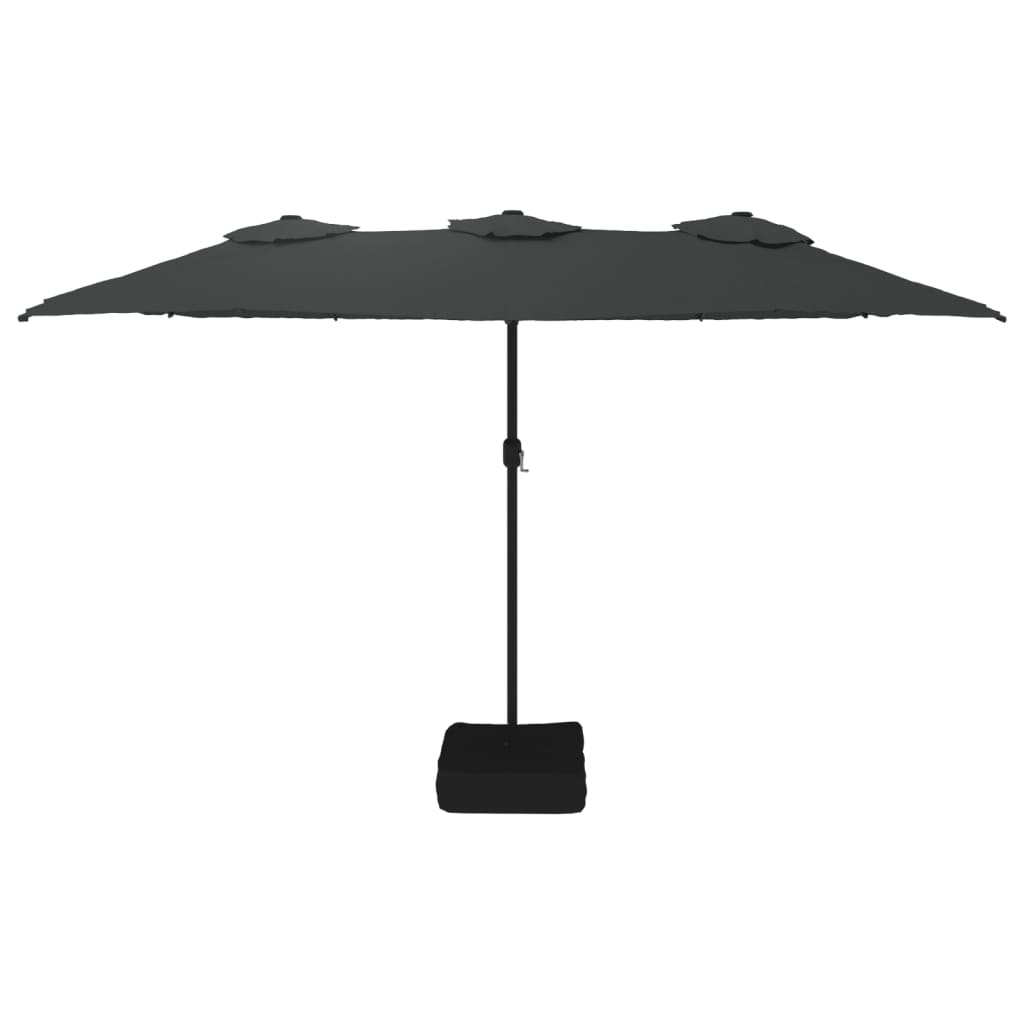 VidaXL Sonnenschirm doppelt 449x245 cm Anthrazit
