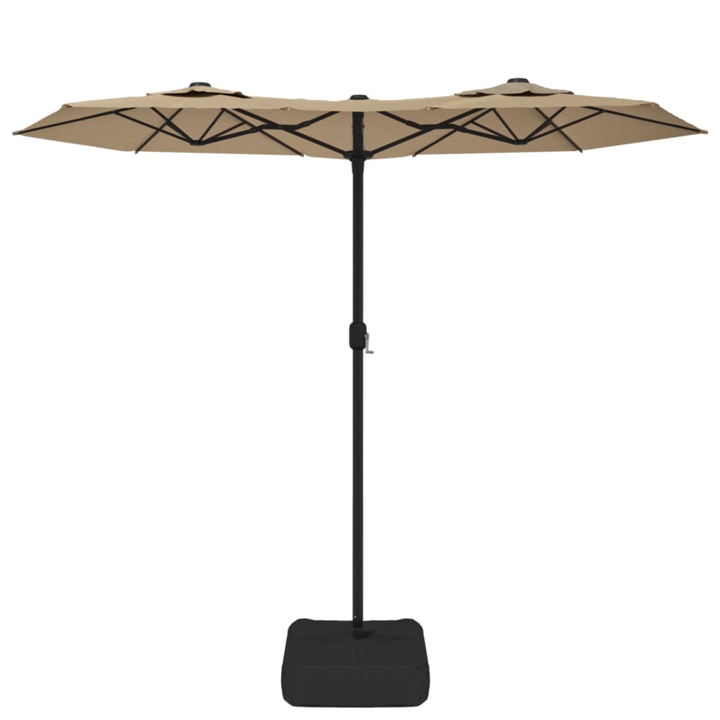 Vidaxx Sonnenschirm Doppeldach 316x240 cm Taupe