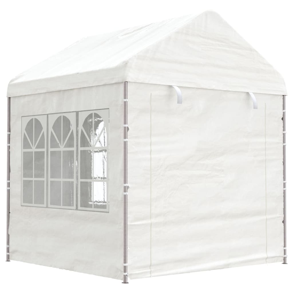VidaXL Pavillon mit Dach 20,07 x 2,28 x 2,69 m Polyethylen weiß