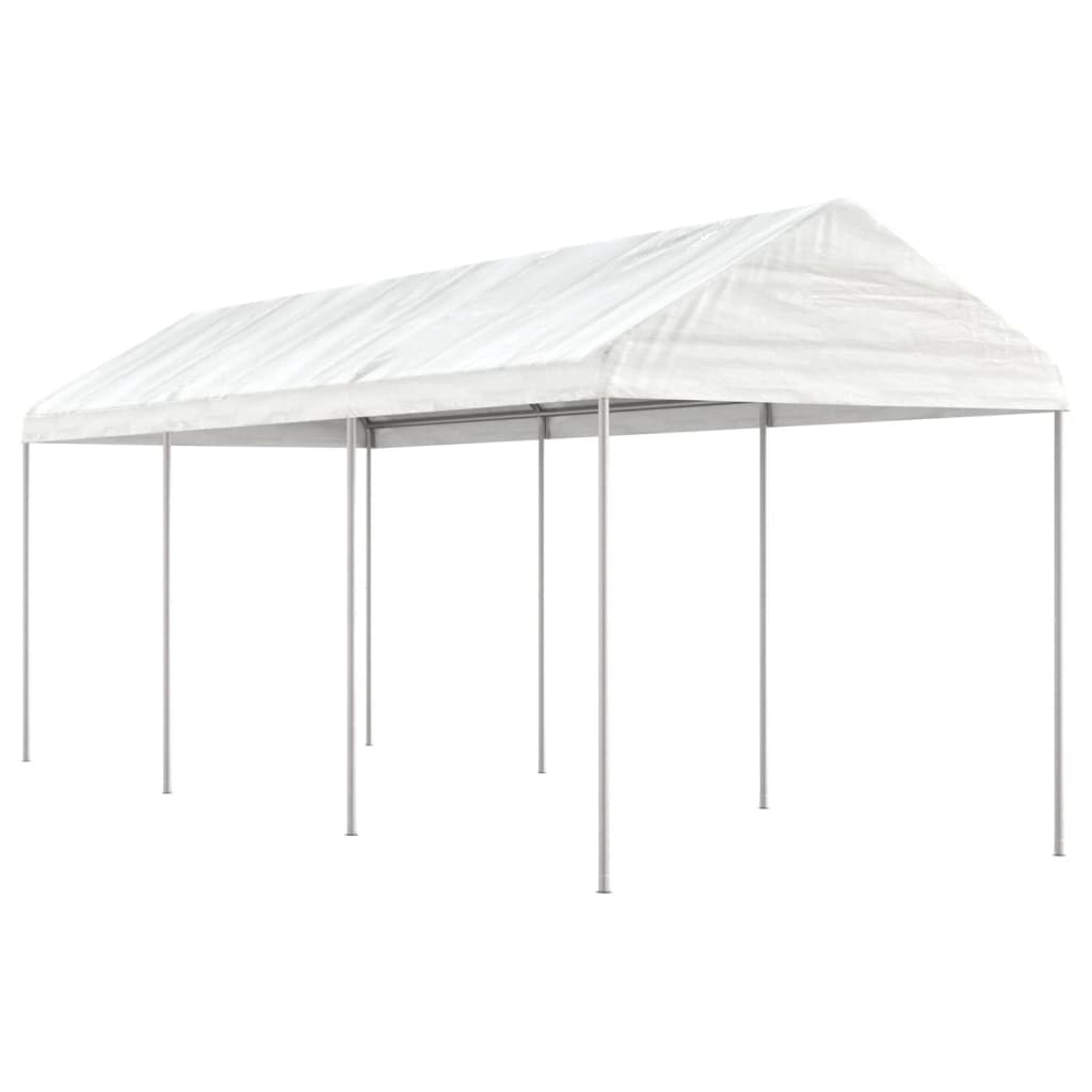 VidaXL Pavillon mit Dach 6,69 x 2,28 x 2,69 m Polyethylen weiß