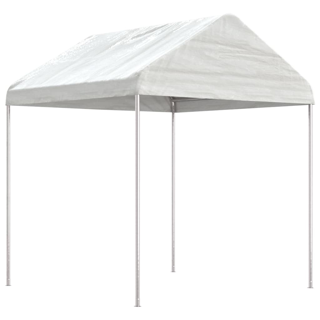 VidaXL Pavillon mit Dach 13,38 x 2,28 x 2,69 m Polyethylen weiß
