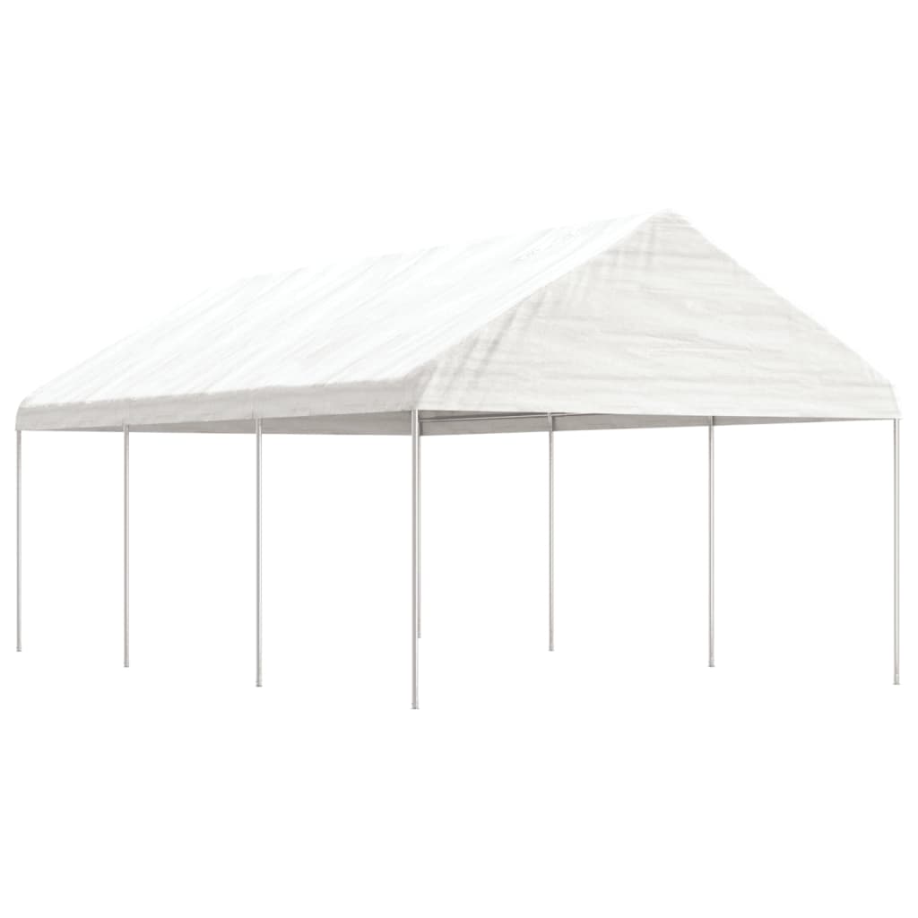 VidaXL Pavillon mit Dach 6,69 x 4,08 x 3,22 m Polyethylen weiß