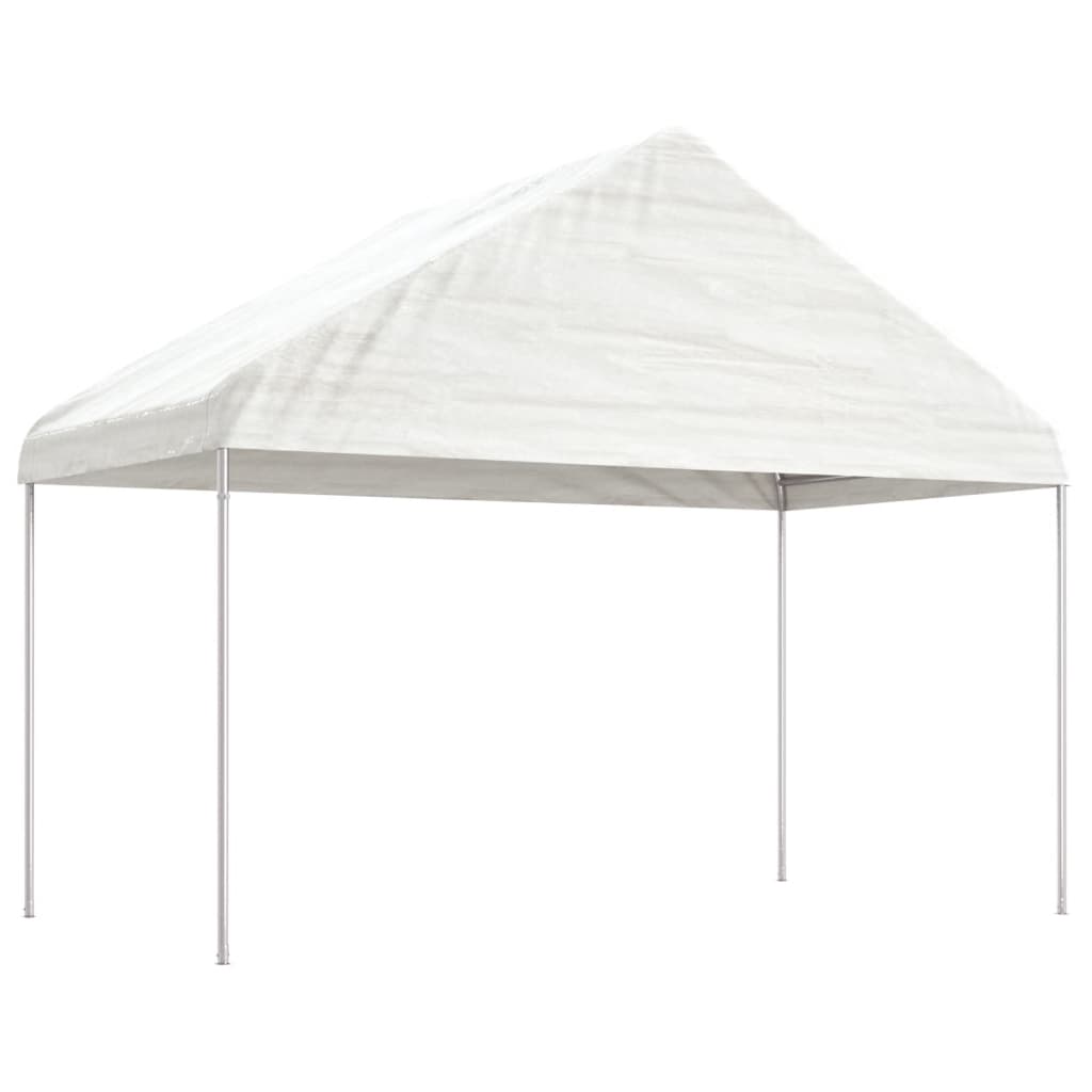 VidaXL Pavillon mit Dach 11,15 x 4,08 x 3,22 m Polyethylen weiß