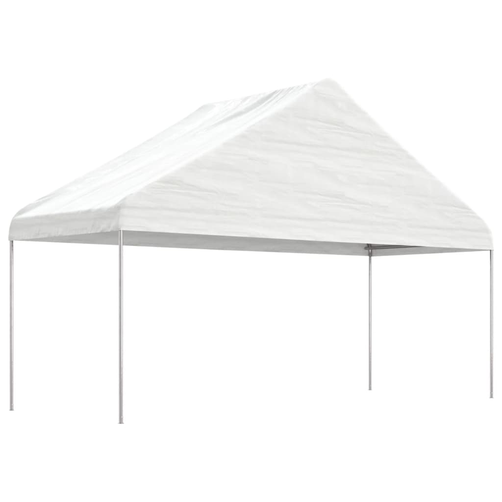 VidaXL Pavillon mit Dach 4,46 x 5,88 x 3,75 m Polyethylen weiß