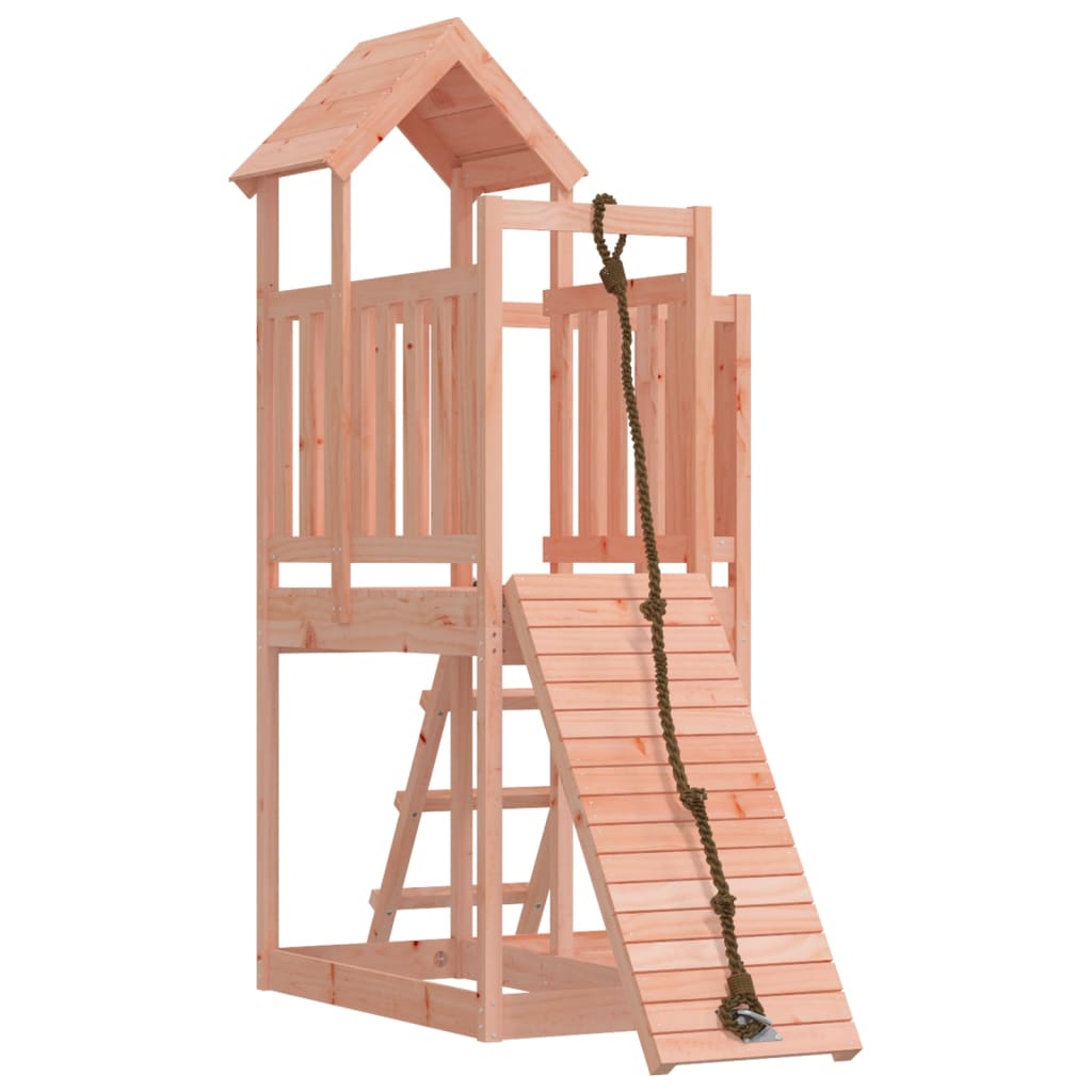 VidaXL Spielhaus mit Kletterwand aus massivem Douglasienholz