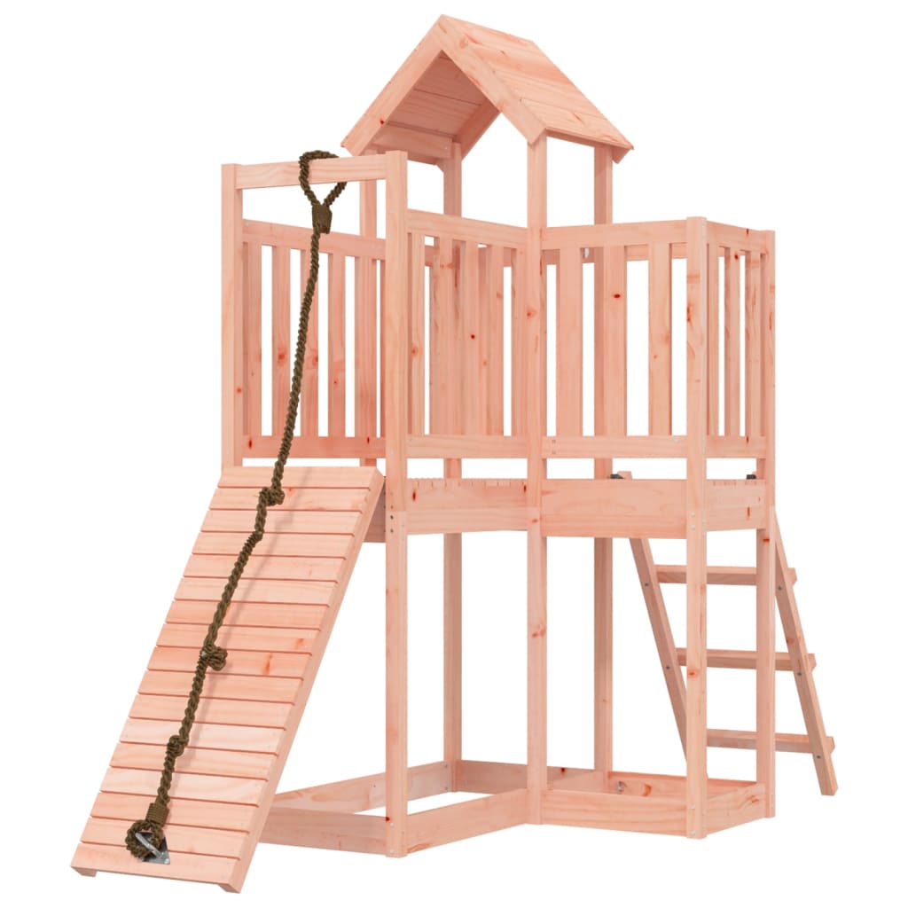 VidaXL Spielhaus mit Kletterwand aus massivem Douglasienholz