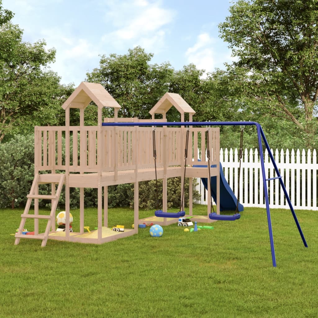 VidaXL Spielhaus aus massivem Kiefernholz
