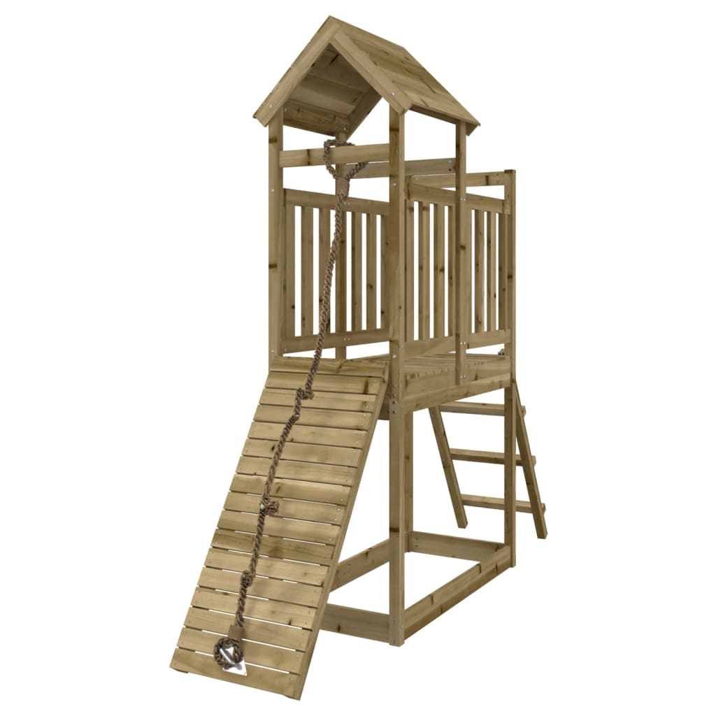 VidaXL Spielhaus mit Kletterwand aus imprägniertem Kiefernholz