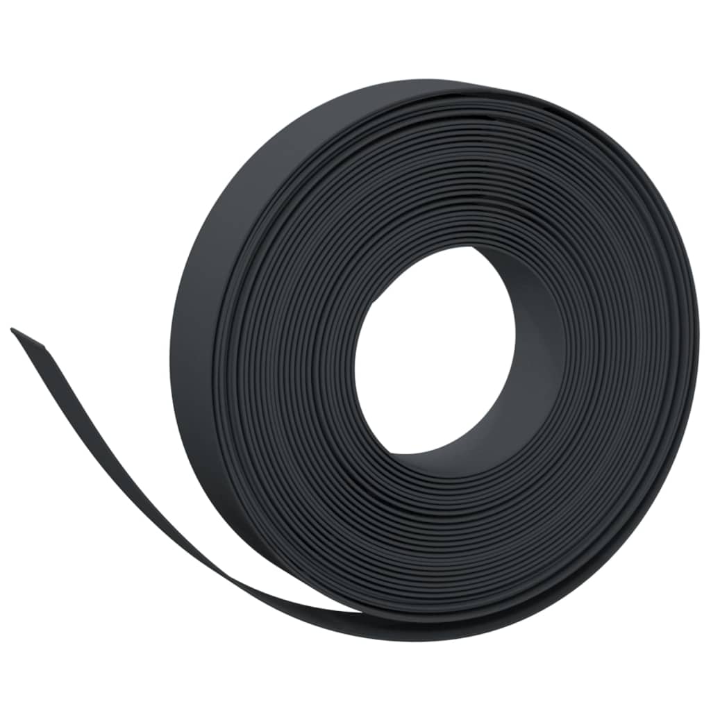 VidaXL Garteneinfassung 5 Stk. 10 m 10 cm Polyethylen schwarz