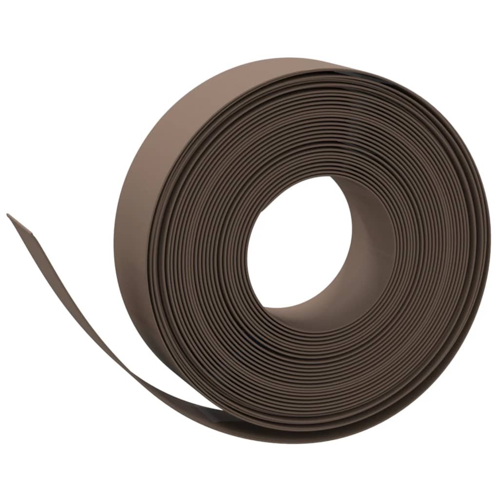 VidaXL Garteneinfassung 3 Stk. 10 m 15 cm Polyethylen braun